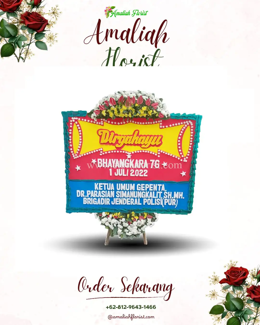 Papan Bunga HUT Ulang Tahun Muara Pinang